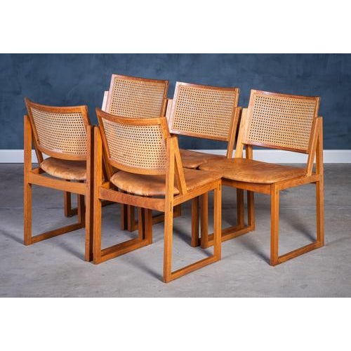 Oak Dining Chairs by Kai Lyngfeldt Larsen, 1960s, Set of 5 For Sale - Image 3 of 8