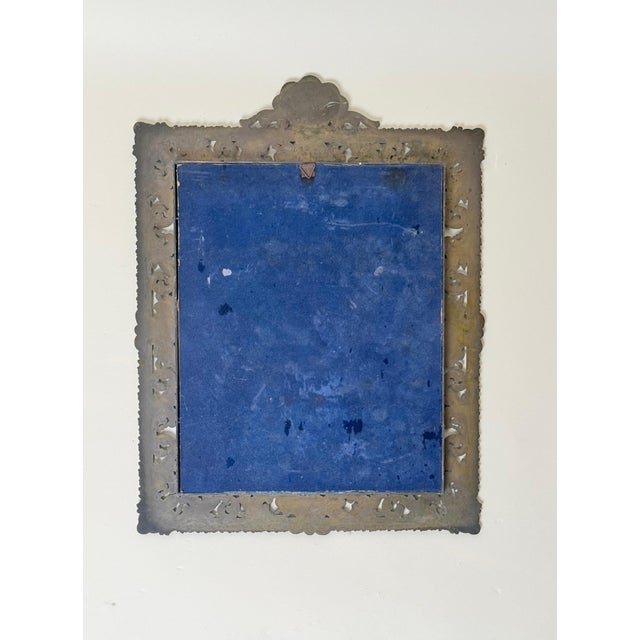 Neo-Baroque French Cast Metal Modèle Déposé Wall Mirror, 1900 For Sale - Image 5 of 11