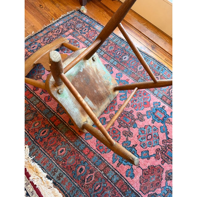Farmhouse Pair of Antique Primitive Farmhouse Chairs – Country Wooden Side Chair With Original Patina, Circa 1900 For Sale - Image 3 of 8