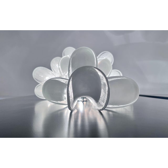 Vintage Italian Lattimo Murano Glass Petals Wall Lights, 1990, Set of 2 For Sale - Image 15 of 16