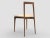 Contemporary Modern Linea 605 Grey Chair in Beige Leather and Wood by Collector Studio For Sale - Image 3 of 5