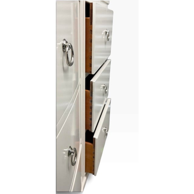 Ethan Allen Heston Triple Dresser in Ascot White Lacquer, 9 Drawers For Sale - Image 10 of 12
