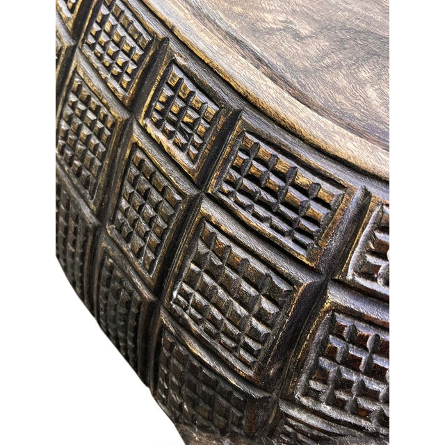 Vintage Burkina Faso Turtle Seat Bench For Sale In Los Angeles - Image 6 of 7