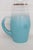 Glass Mid 20th Century West Virginia Glass Company Turquoise Blendo Pitcher With Gold Accent For Sale - Image 7 of 17