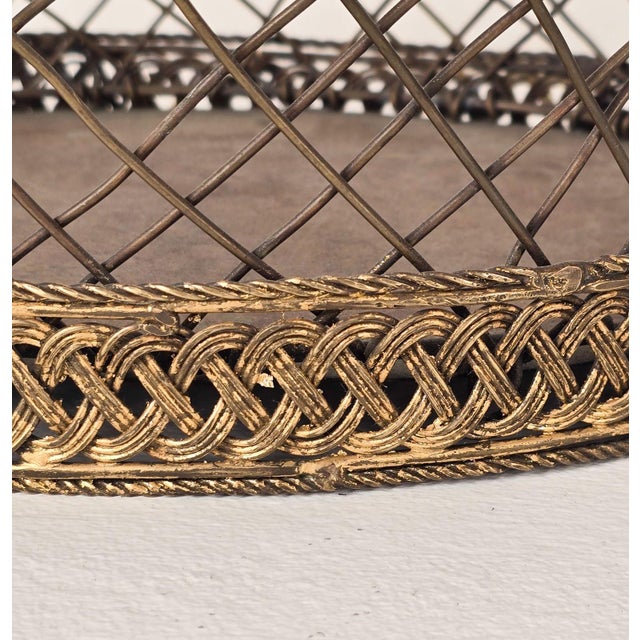 Vintage French Tole/Wire Jardinière, Circa 1950 For Sale In San Francisco - Image 6 of 8