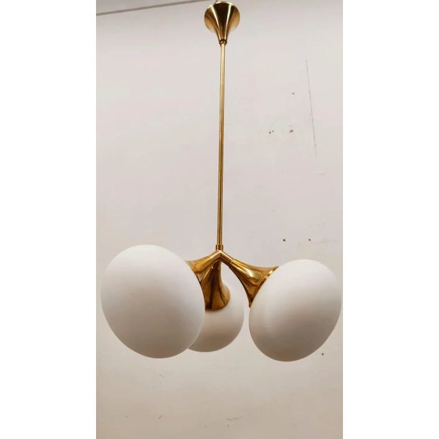 Sputnik Pendant in Brass with Three Suspensions For Sale - Image 15 of 17