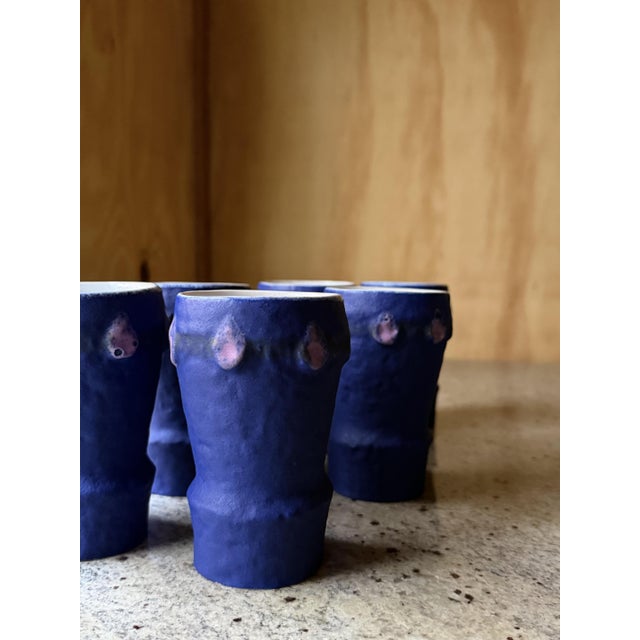 Hoy Sculptural Ceramic Cups, 1980s, Set of 6 For Sale - Image 10 of 13