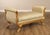 French Quality Empire Style Swan Carved Giltwood Upholstered Bench For Sale - Image 3 of 18