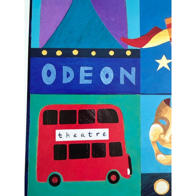 Yellow Lesley Saddington,Simply Showbiz by Tube and Bus (1998), Original First Edition Poster , Printed in Uk For Sale - Image 8 of 14
