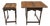 Pair of 1970s Wooden Carved Nesting Game Tables With Flip-Up Sides For Sale