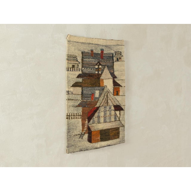 Classic 1970s tapestry designed by Hanna Czajkowska for ZWW (Zakopianskie Warsztaty Wzorcowe). The rug is hand-knotted,...