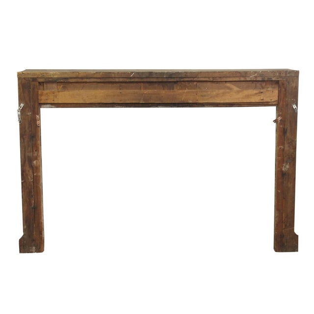 Brown Antique 5.75 Ft. Traditional Wooden Mantel For Sale - Image 8 of 8