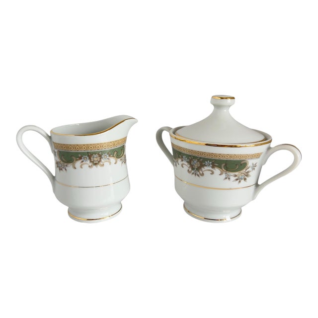 Vintage Everbrite Alberta Cream & Sugar Set, Made in Japan For Sale