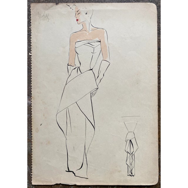 1950s fashion design by Captain James Anderson Jr from his sketchbooks, one of which has a Columbia SC address and the...