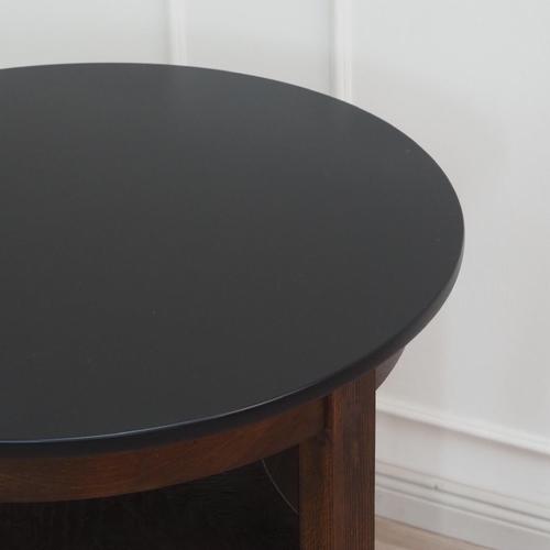 Vintage Round Coffee Table with Black Table Top, 1930s For Sale - Image 6 of 6