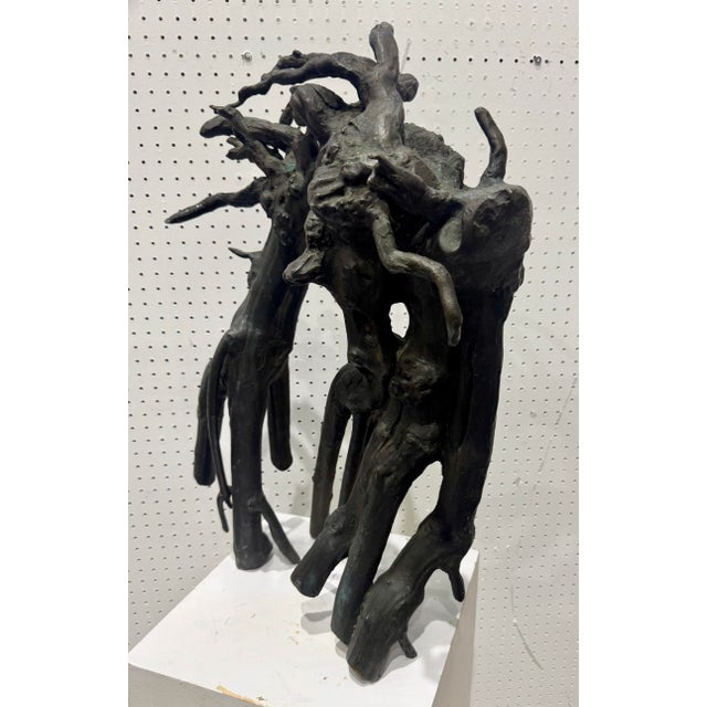 Mid Century Modern Brutalist Heavy Bronze Gregg LeFevre Solid Bronze Sculpture For Sale - Image 10 of 12