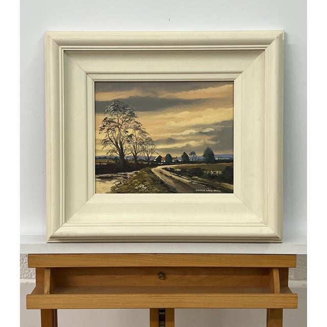Late 20th Century Sunset in Ireland Countryside - Original Oil Painting by Northern Irish Artist 1985 Circa For Sale - Image 5 of 11