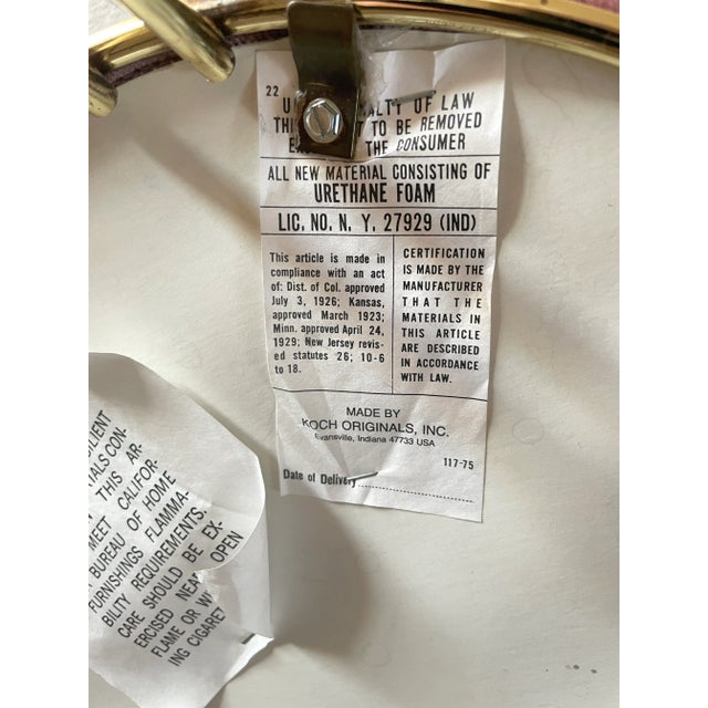 Metal Mid 20th Century Vintage George Koch Mauve Vanity Stool Chair Hollywood Regency For Sale - Image 7 of 12