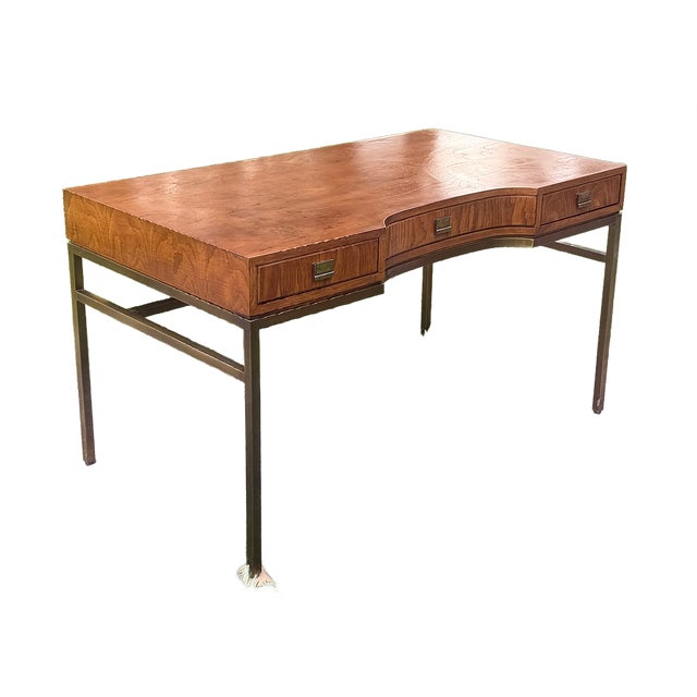 20th Century Drexel Campaign Style "Consensus Collection" Writing Desk For Sale - Image 12 of 16