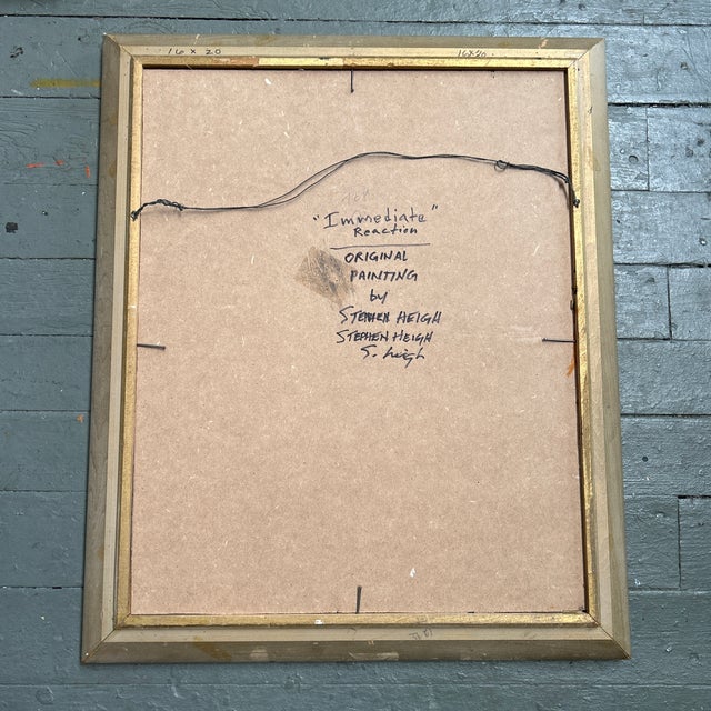 2020s Contemporary Original Abstract Painting by Stephen Heigh “Immediate Reaction” For Sale - Image 5 of 5
