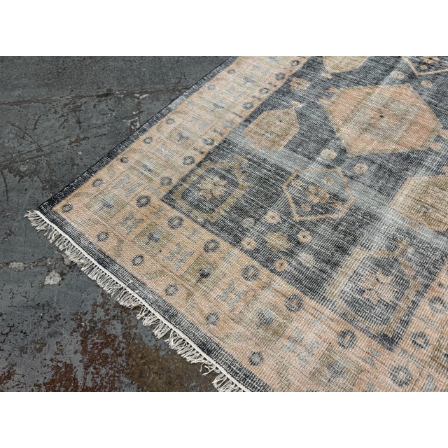 6ft × 9ft 3in Cb2 Aracati Navy Blue Wool Area Rug For Sale - Image 10 of 12