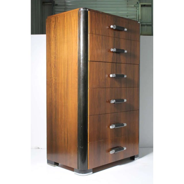 Wood Period Donald Deskey Deco Chest of Drawers For Sale - Image 7 of 8