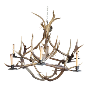 Antique Elk Antler Chandelier