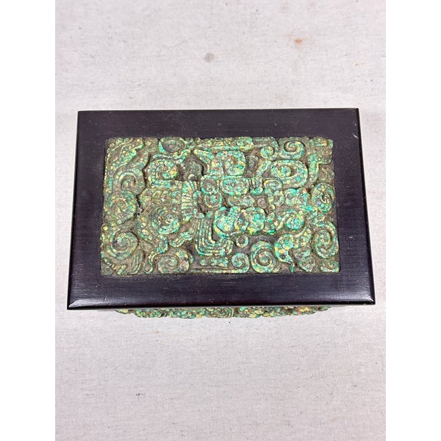 Army Green Vintage Jewelry Box For Sale - Image 8 of 12
