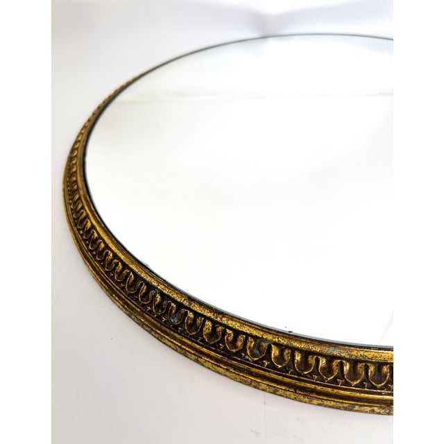 Oversized Vintage Gilt Metal Mirrored Plateau — Repurposed Lighting Element — Hollywood Regency / Neoclassical For Sale - Image 13 of 18