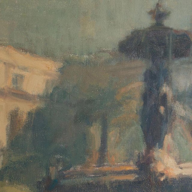 Plaça Reial (Royal Square), Barcelona, Oil on Canvas, 1950s For Sale - Image 6 of 11