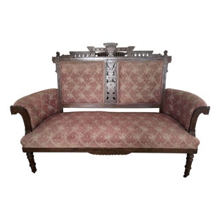 Antique Victorian Eastlake Settee (19th C.) For Sale