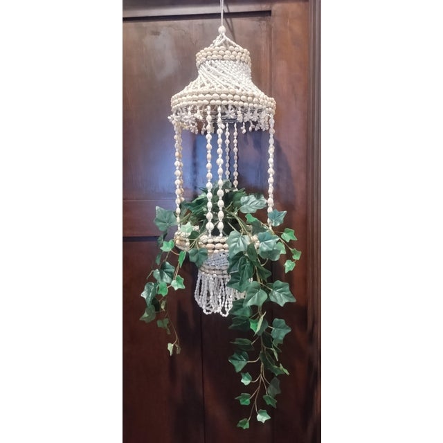 Hanging plant stand Entirely seashells Plant shown in photo not included