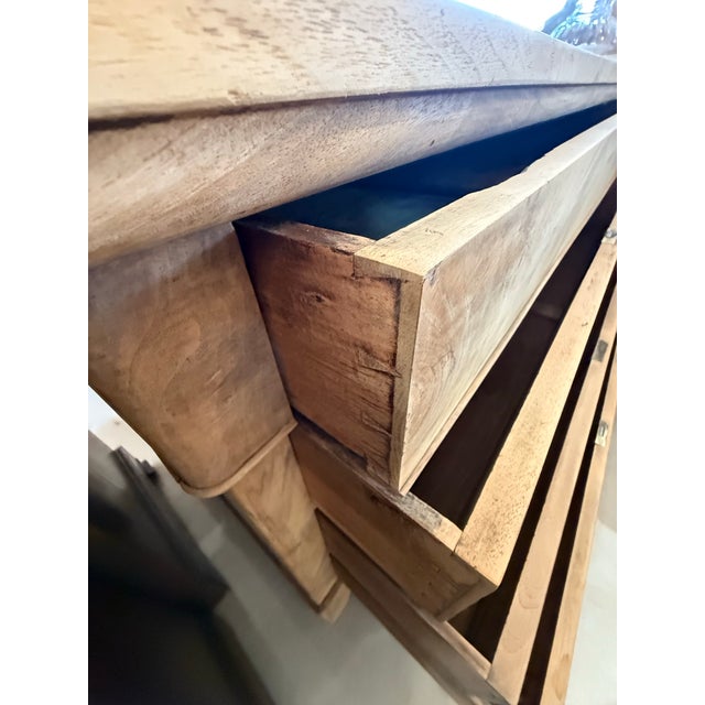 19th Century French Louis Philippe Burl Walnut Bleached Chest of Drawer / Commode For Sale - Image 6 of 12