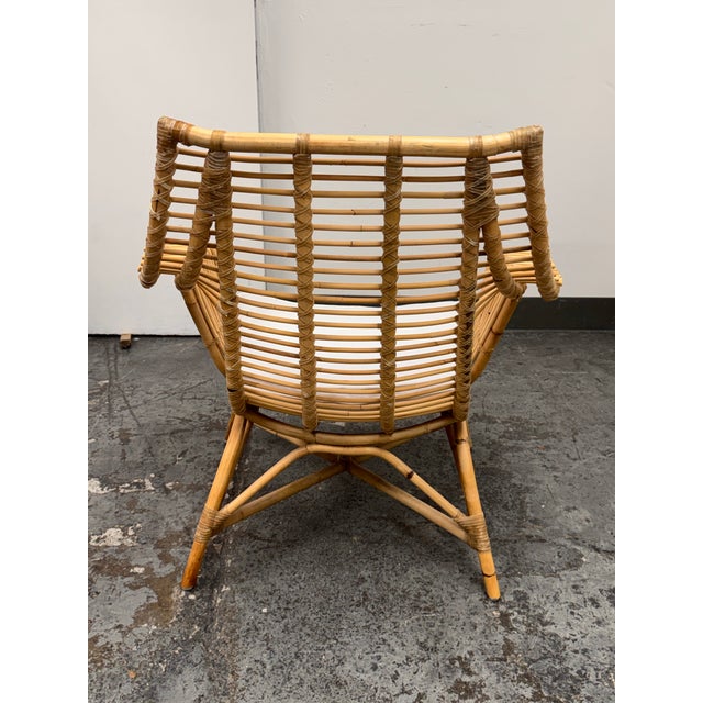 2010s Serena & Lily Venice Rattan Armchair For Sale - Image 5 of 12