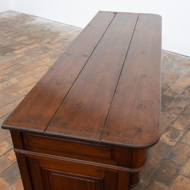 Wood Antique Pitch Pine Restaurant Serving Cart, 1900 For Sale - Image 7 of 8