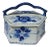 Vintage 1970s Blue and White Lidded Box For Sale