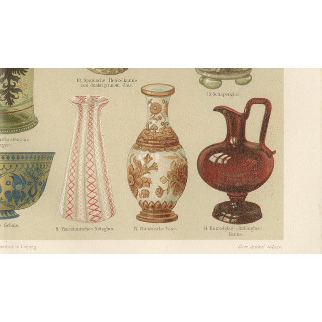 Art Nouveau Glass and Historic Glassmaking by Peter Behrens, 1898, Set of 2 For Sale - Image 9 of 16