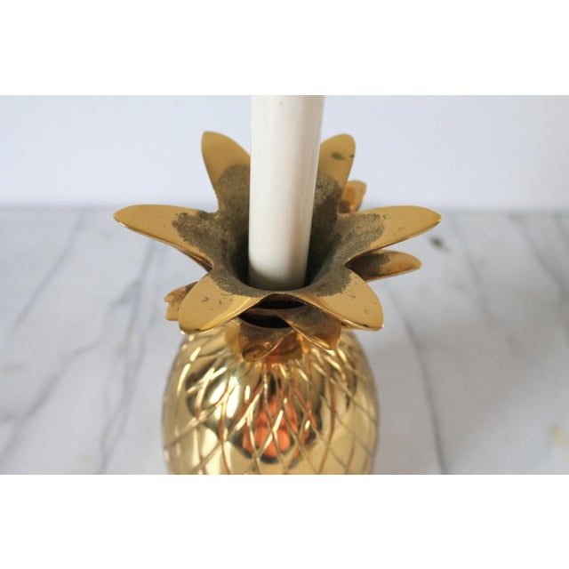 Early 21st Century Vintage Brass Pineapple Table Lamp For Sale - Image 5 of 8