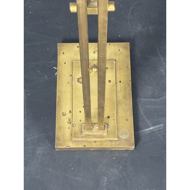 1980s Art Deco Bauhaus Brass Adjustable Floor Lamp in the style of Marcel Breuer, 1980s For Sale - Image 5 of 18
