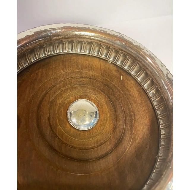 Antique English Silverplate Wine Coaster For Sale - Image 4 of 5