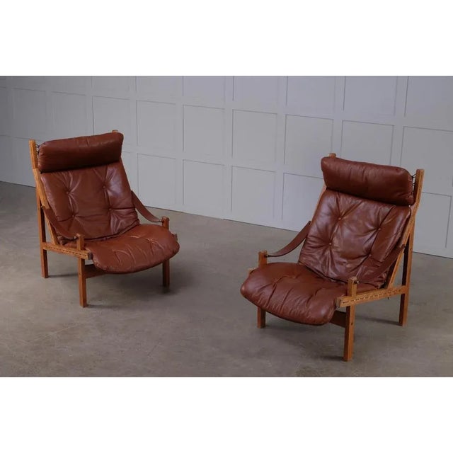 Torbjørn Afdal Set of Hunter Easy Chairs attributed to Torbjørn Afdal, 1970s For Sale - Image 4 of 12