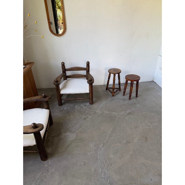 Antique Stools with Turned Legs, 1960s, Set of 2 For Sale - Image 3 of 18