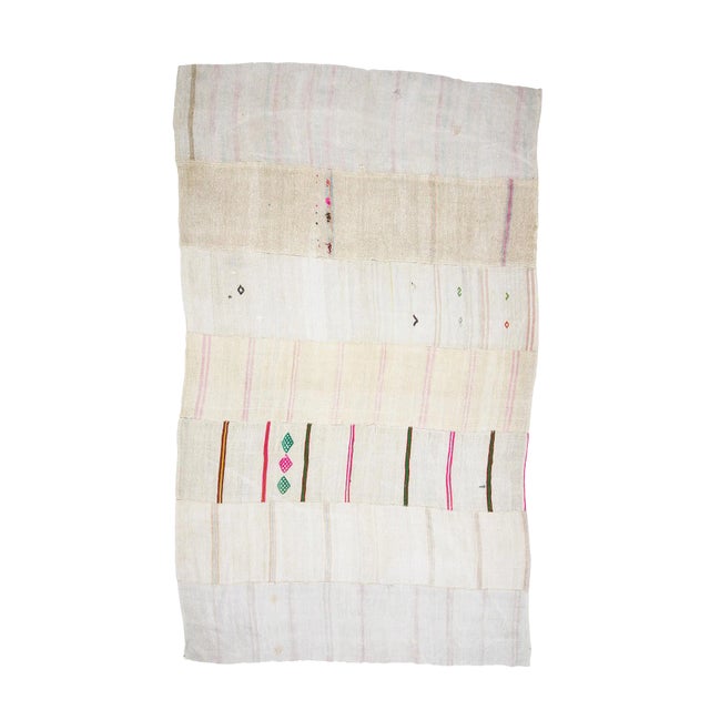 Vintage Turkish Hemp Kilim Rug- 8′6″ × 14′1″ For Sale