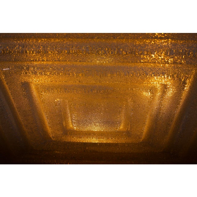 Gold Hollywood Glam Square Ceiling Light by Stéphane Davidts & Wkr., 1980s For Sale - Image 8 of 13