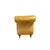 Traditional Late 20th Century Leather Biscuit-Tufted Yellow Gold Chaise Lounge For Sale - Image 3 of 3