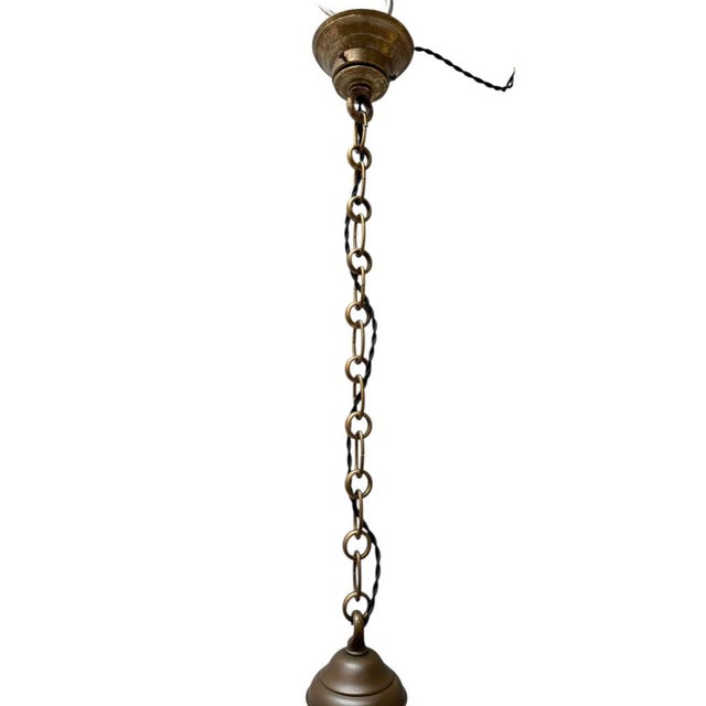 Metal Arts & Crafts Pendant Lamp in the style of Peter Behrens, 1900s For Sale - Image 7 of 12