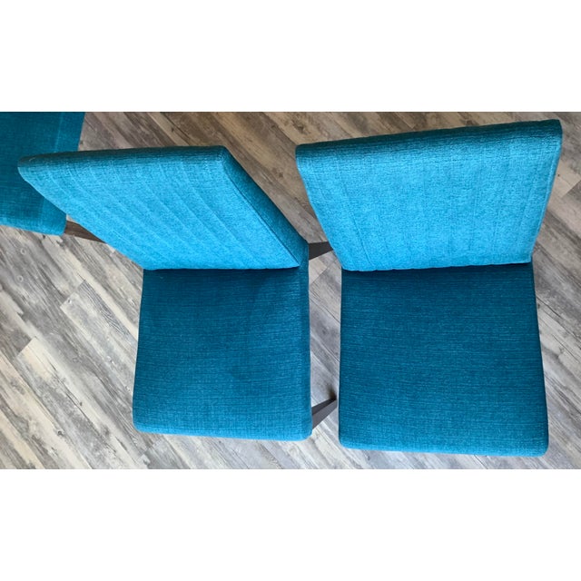 2010s Modern Channel Tufted Dining Side Chairs, Set of 4 For Sale - Image 5 of 15