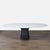 This elegant dining set from Bontempi Casa / Gallotti&Radice includes a large oval table with a sleek, frosted glass top...