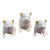 Adorable Trio of Vintage Belleek Porcelain Pigs Made in Ireland For Sale