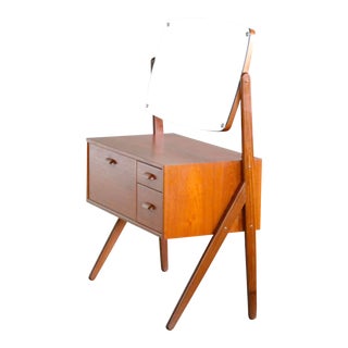 Danish Midcentury Y-Leg Teak Vanity or Dresser by Ørum Møbler For Sale